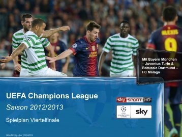 UEFA Champions League Saison 2012/2013 - Sky Media Network