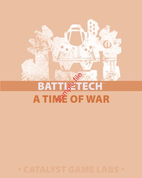 A Time of War: The BattleTech RPG