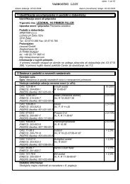 VARNOSTNI LIST - Spekter, doo