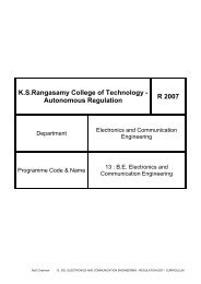 Autonomous Regulation R 2007 - KSR College of Technology