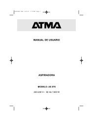 MANUAL DE USUARIO ASPIRADORA - Atma