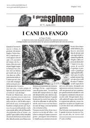 I CANI DA FANGO di Franco Poletta - NÂ° 71 - Giornaledellospinone.it