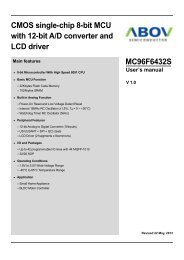 CMOS single-chip 8-bit MCU with 12-bit A/D converter ... - abov.co.kr