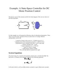 Example: A State-Space Controller for DC Motor Position Control