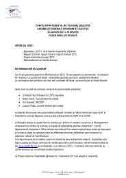 Procès verbal de l'AG - BIENVENUE AU CDTE 40 - FFE