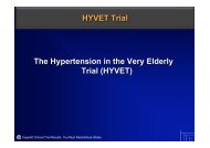 HYVET Trial The Hypertension in the Very Elderly Trial (HYVET)
