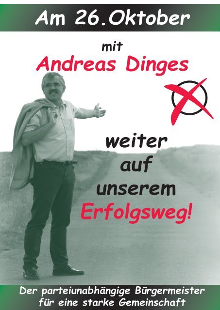 Flyer Bürgermeisterwahl 2008 - Andreas Dinges Bürgermeister der…