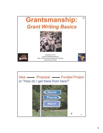 Grantsmanship: - Environmental & Molecular Toxicology - Oregon ...