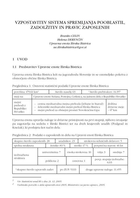 Dobre prakse v slovenski javni upravi 2006 - Ministrstvo za notranje ...