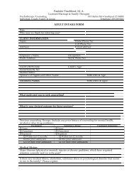 Paulette Trueblood, M. A. ADULT INTAKE FORM