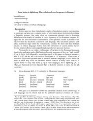 1 From hiatus to diphthong: The evolution of vowel sequences in ...
