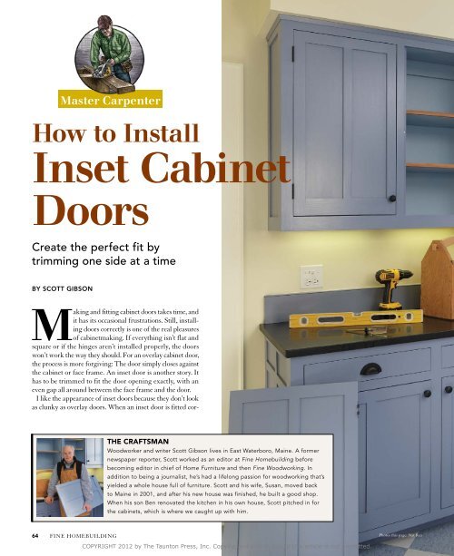 How To Fit Inset Cabinet Doors - Fine Homebuilding