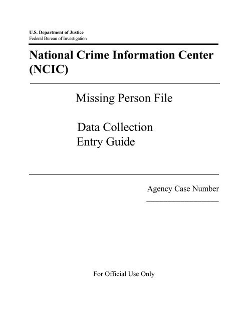 National Crime Information Center (NCIC) - City of Minneapolis