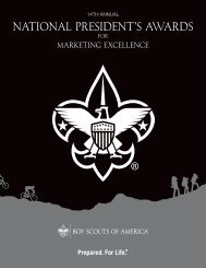 NAtiONAL PREsidENt's AwARds - Boy Scouts of America