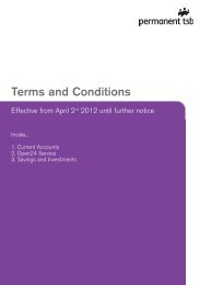 Current Accounts, Open24, Savings and ... - Permanent TSB