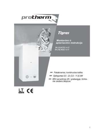 Instrukcija "Tigras 24 (12) KTZ, KOZ 17 v. LT - Protherm