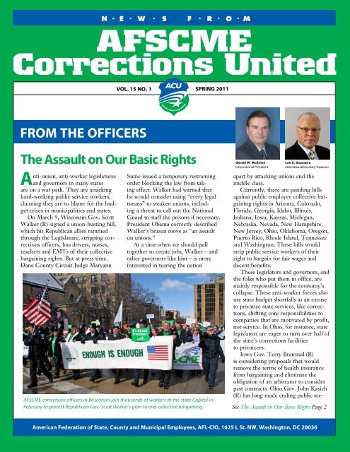 Spring 2011 ACU Newsletter The Assault on Our Basic ... - AFSCME