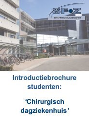 Introductiebrochure studenten: 'Chirurgisch dagziekenhuis' - Sfz.be