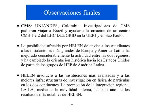 HELEN & EPLANET Latinoamérica en el CERN - RedCLARA