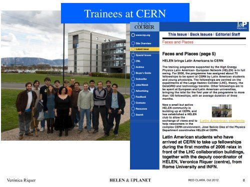 HELEN & EPLANET Latinoamérica en el CERN - RedCLARA