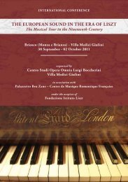 the european sound in the era of liszt - Centro Studi Opera Omnia ...