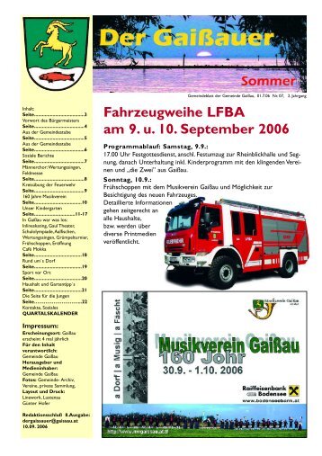 Ausgabe Nr. 06 am 01.04.2006 - GaiÃau