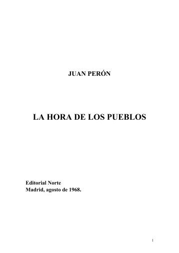 (PDF) La hora de los Pueblos - Movimiento Peronista