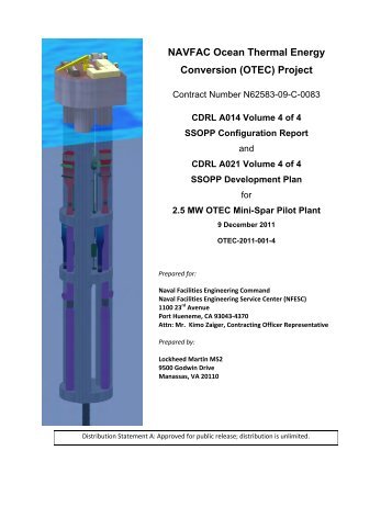 LM OTEC Mini Spar Design_December 2011 - Hawaii National ...