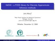 libDAI - a FOSS library for Discrete Approximate ... - VideoLectures