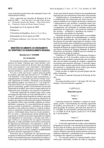 Decreto-Lei n.Âº 210/2009, de 3 de Setembro - AgÃªncia Portuguesa ...