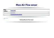 Mass Air Flow sensor - Auto Consulting
