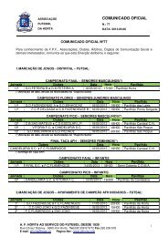 COMUNICADO OFICIAL - Associação de Futebol da Horta