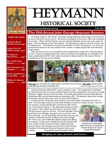 New Additions to the Heymann Family - Heymann Historical Society