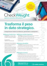Depliant Check Weight - Progetto 6 srl