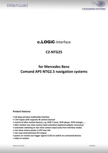 C2-NTG25 for Mercedes Benz Comand APS NTG2 - vag navisystems