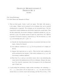 Graduate Microeconomics I Problem Set 4 - Ecares