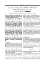 Investigation of a High-Pressure Spark Gap in the Regime of ...