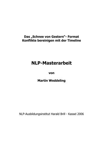 Masterarbeit Martin Weddeling - NLP-Ausbildungsinstitut Kassel