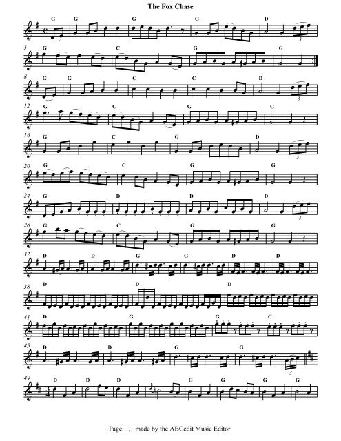 The Fox Chase 4 3 - Free Celtic Sheet Music
