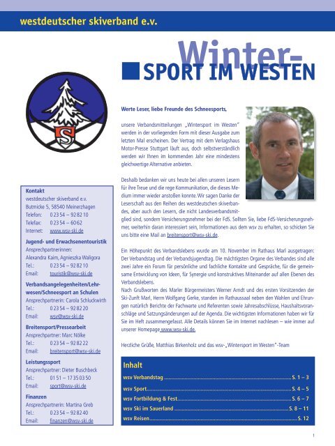 Verbandszeitschrift 12-2012 - Westdeutscher Skiverband e.V.