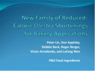 New Family of Reduced-Calorie Olestra ... - P&G Chemicals