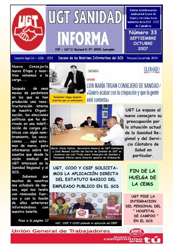 Boletin NÂº 33 Septiembre - Sanidad en UGTCantabria - UGT ...