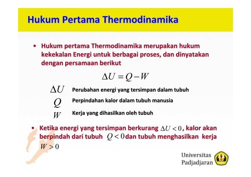 Metabolisme Tubuh - Fisika Universitas Padjadjaran