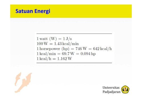 Metabolisme Tubuh - Fisika Universitas Padjadjaran