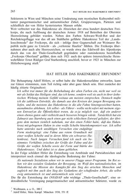 HAT HITLER DAS HAKENKREUZ ERFUNDEN? - Forum