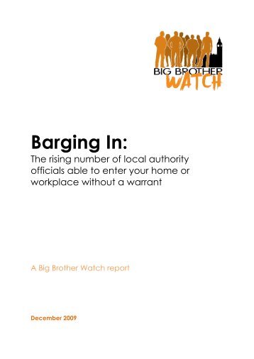 Barging In: - Big Brother Watch