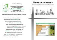 GEMEINDEBRIEF - Evangelische Kirchengemeinde Plochingen