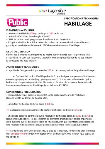 Habillage (PDF) - LagardÃ¨re PublicitÃ©