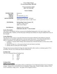 Keyboarding Syllabus - Clovis Municipal School District