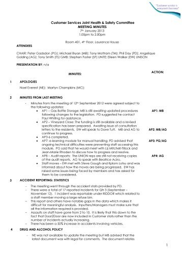 Customer Services Minutes , item 4. PDF 63 KB - Council meetings